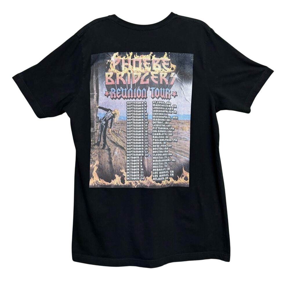 Phoebe Bridgers 2024 Reunion Concert Tour Black Cotton Shirt Unisex Size XL